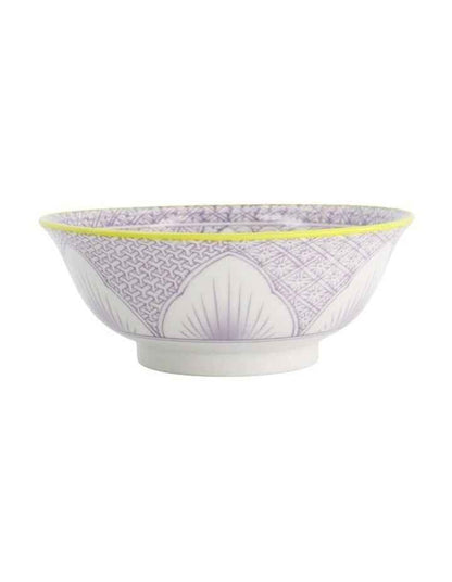 Lily Flower Ramen Bowl 20.5x8cm in Purple