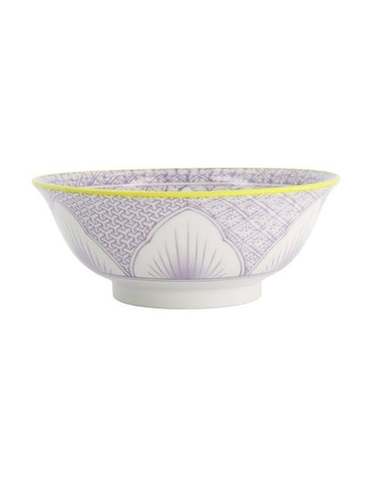 Lily Flower Ramen Bowl 20.5x8cm in Purple