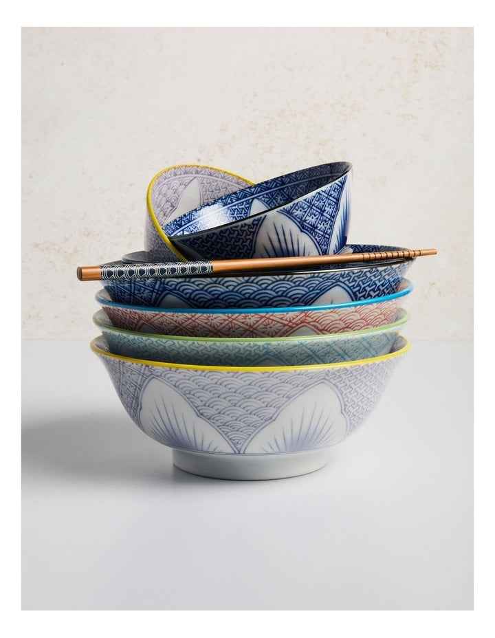 Lily Flower Ramen Bowl 20.5x8cm in Purple