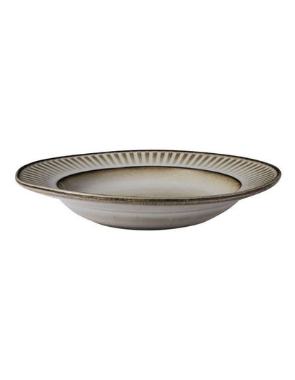 Leros Rim Soup Bowl 23x3.5cm in Mocha
