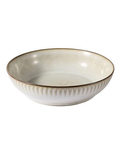 Leros Coupe Pasta Bowl 22x5.5cm in Mocha