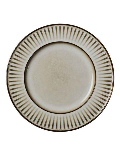 Leros Rim Dinner Set Gift Boxed 12 Piece in Mocha