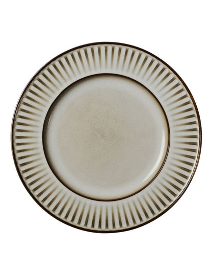 Leros Rim Dinner Set Gift Boxed 12 Piece in Mocha
