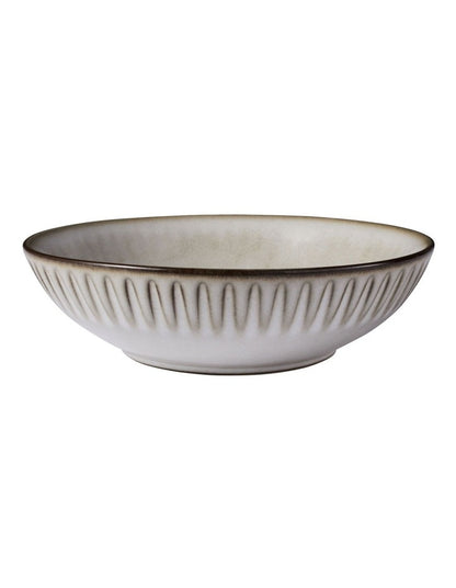 Leros Rim Dinner Set Gift Boxed 12 Piece in Mocha