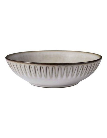Leros Rim Dinner Set Gift Boxed 12 Piece in Mocha