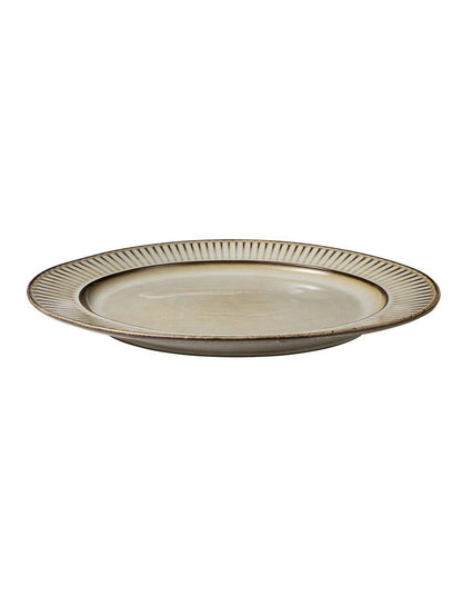 Leros Rim Oval Platter 36x30cm in Mocha