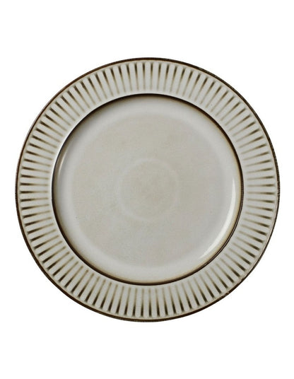 Leros Round Rim Platter 32.5cm in Mocha