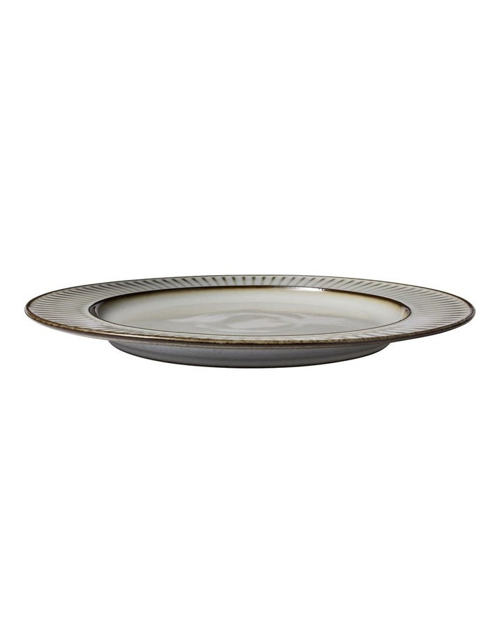Leros Round Rim Platter 32.5cm in Mocha