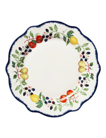 Frutta Scallop Rim Plate 27cm in Multi