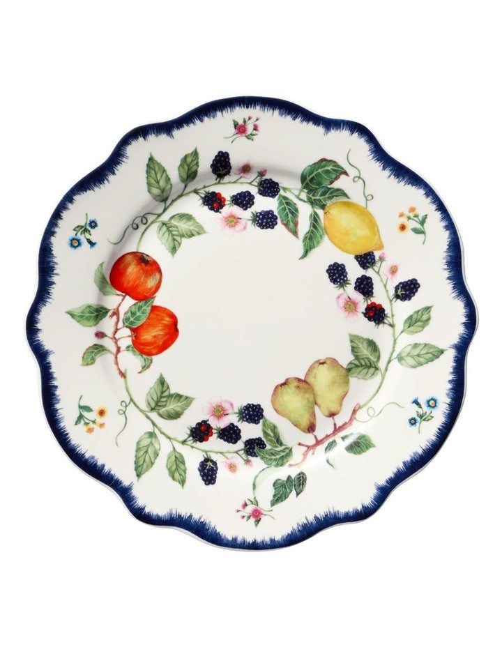 Frutta Scallop Rim 12 Piece Dinner Set Gift Boxed in Multi