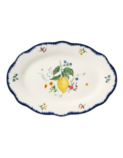 Frutta Scallop Oval Rim Platter 26x17cm in Multi