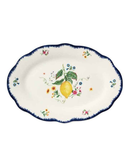 Frutta Scallop Oval Rim Platter 26x17cm in Multi