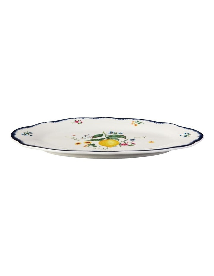 Frutta Scallop Oval Rim Platter 26x17cm in Multi