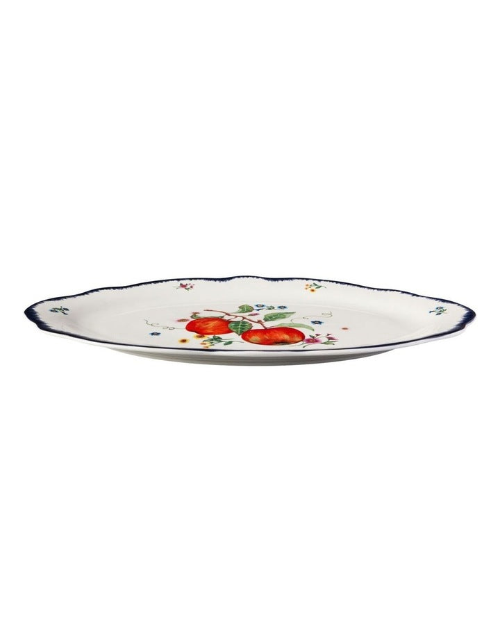 Frutta Scallop Oval Rim Platter 35x24cm Gift Boxed in Multi