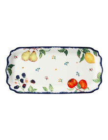 Frutta Scallop Oblong Platter 30.5x15cm Gift Boxed in Multi