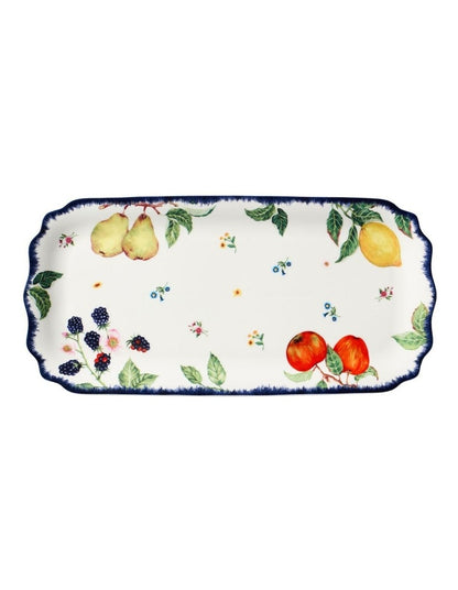 Frutta Scallop Oblong Platter 30.5x15cm Gift Boxed in Multi