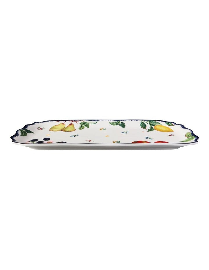 Frutta Scallop Oblong Platter 30.5x15cm Gift Boxed in Multi