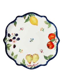 Frutta Scallop Footed Cake Stand 20cm Gift Boxed in Multi