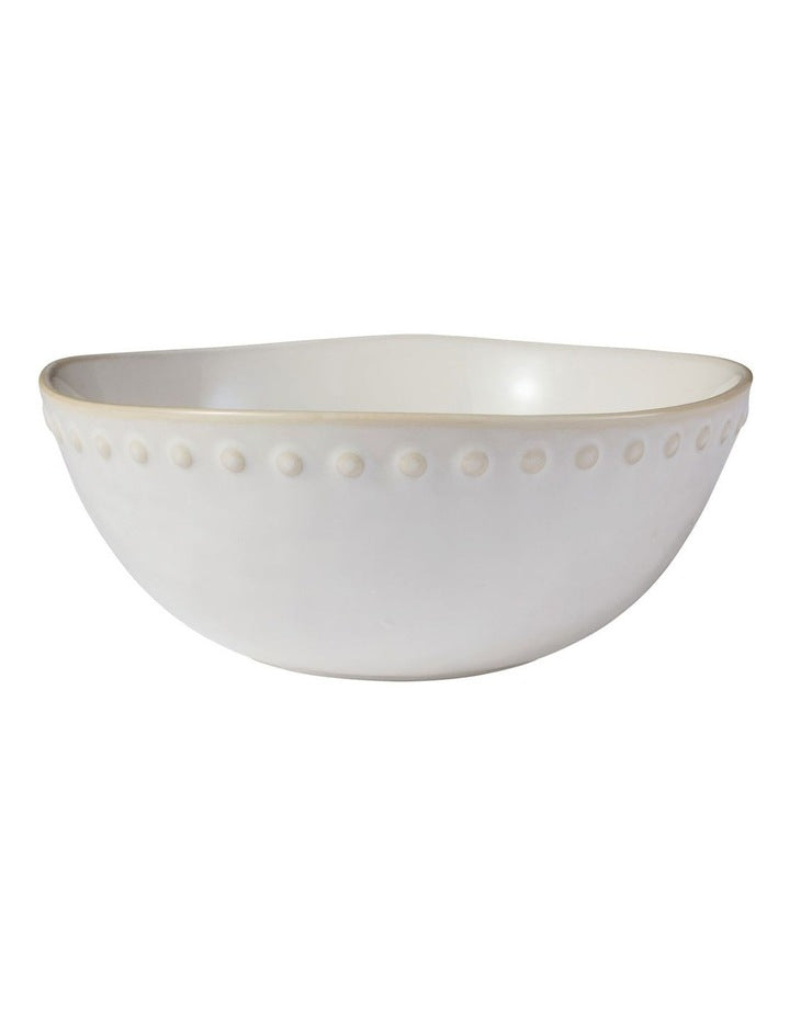 Punto Rim 12 Piece Dinner Set in Ecru