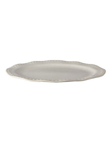 Punto Rim Oval Platter 35x25cm in Ecru