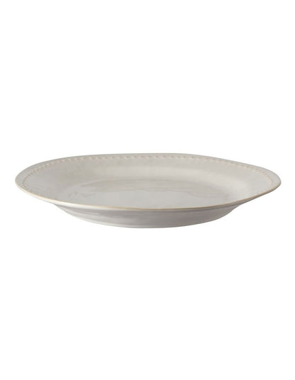 Punto Round Rim Platter 32.5cm in Ecru