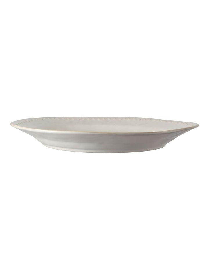Punto Round Rim Platter 32.5cm in Ecru