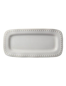 Punto Rectangular Rim Platter 33x16cm in Ecru