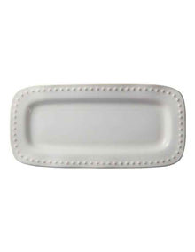 Punto Rectangular Rim Platter 33x16cm in Ecru