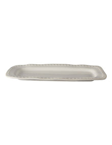 Punto Rectangular Rim Platter 33x16cm in Ecru