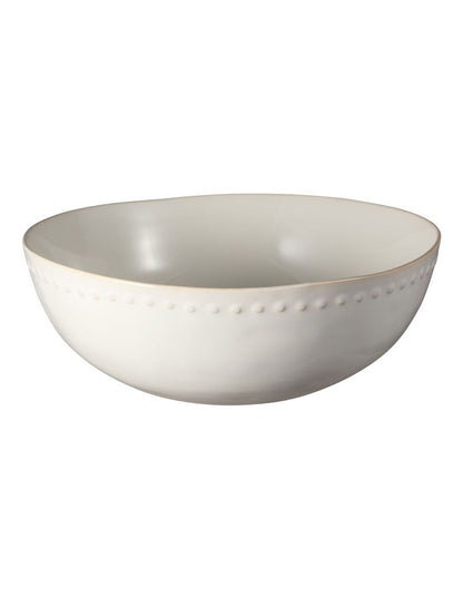 Punto Coupe Serving Bowl 25x8.5cm in Ecru