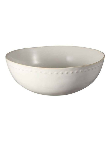 Punto Coupe Serving Bowl 25x8.5cm in Ecru