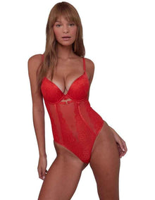 Imogen Push Up Bodysuit in Flame