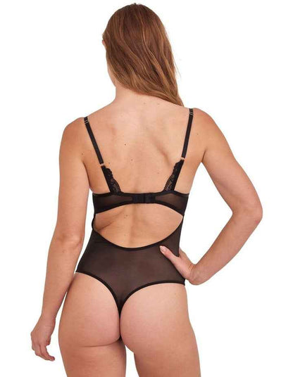 Imogen Push Up Bodysuit in Black