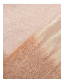 Chunky Stripe Winter Scarf in Pink/Grey