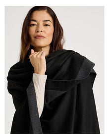 Reversible Poncho in Black