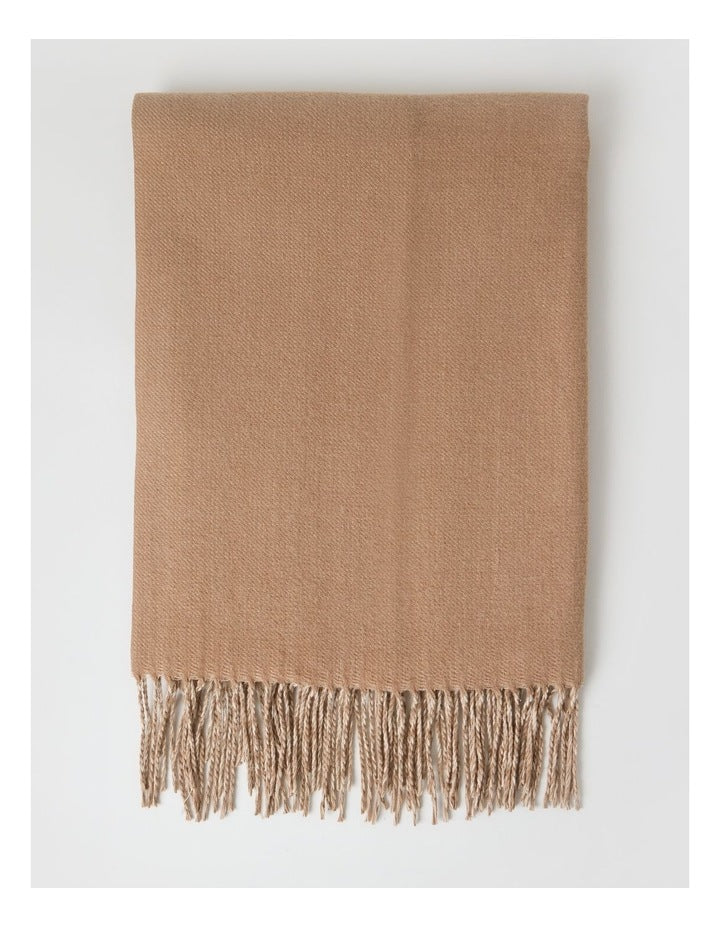 Reversible Winter Scarf in Camel