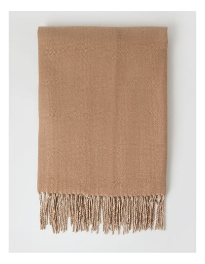 Reversible Winter Scarf in Camel
