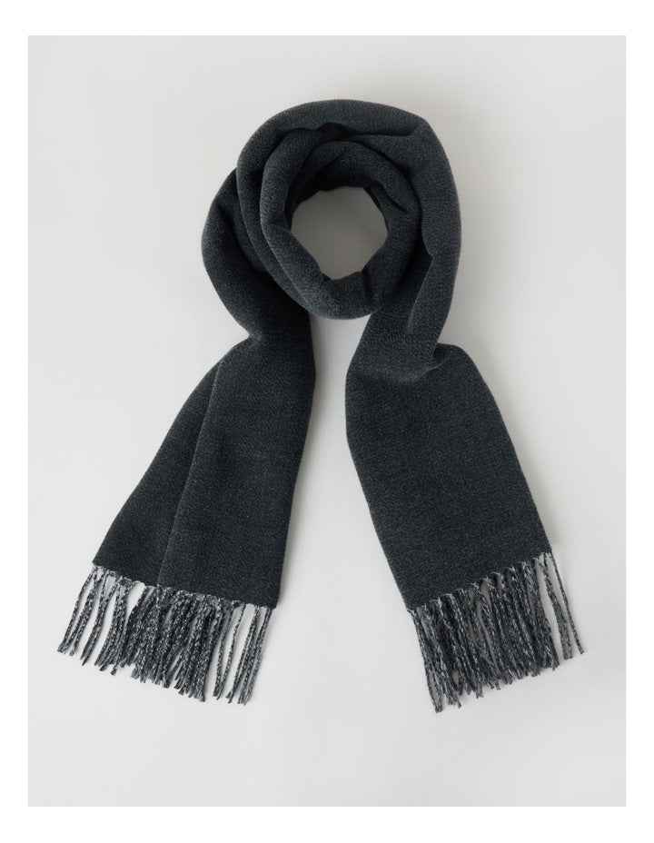 Reversible Winter Scarf in Charcoal