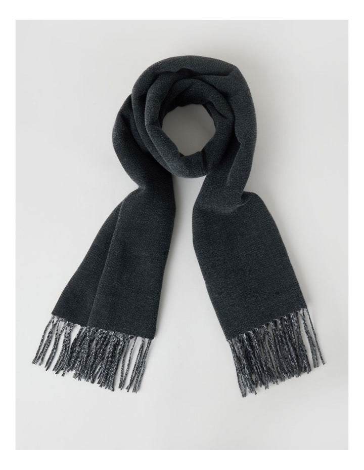 Reversible Winter Scarf in Charcoal