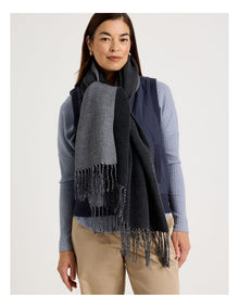 Reversible Winter Scarf in Charcoal