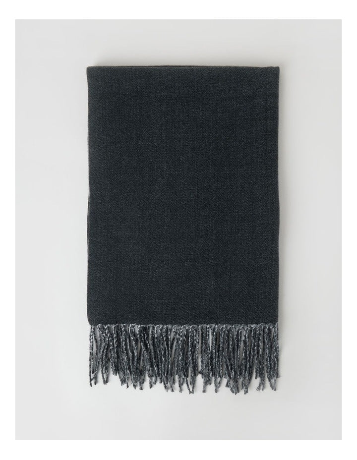 Reversible Winter Scarf in Charcoal