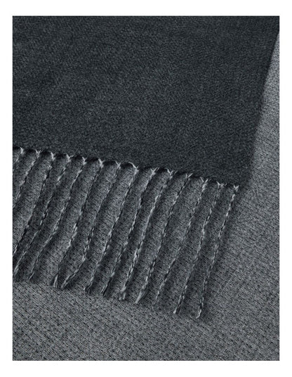 Reversible Winter Scarf in Charcoal