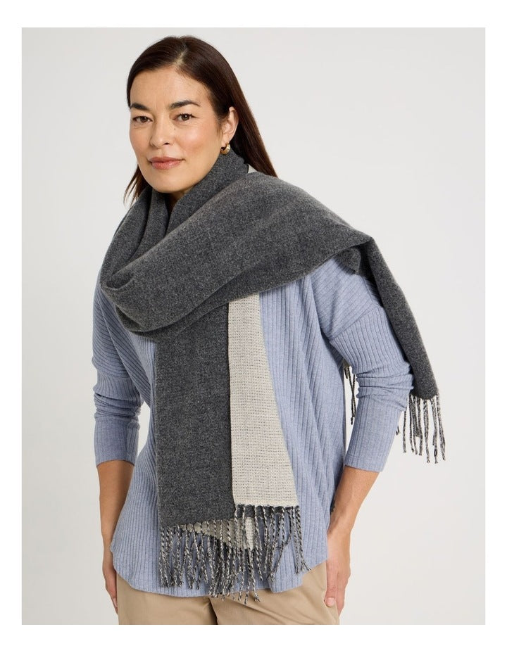 Reversible Winter Scarf in Grey