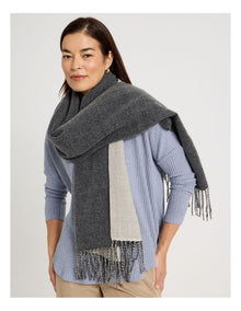 Reversible Winter Scarf in Grey