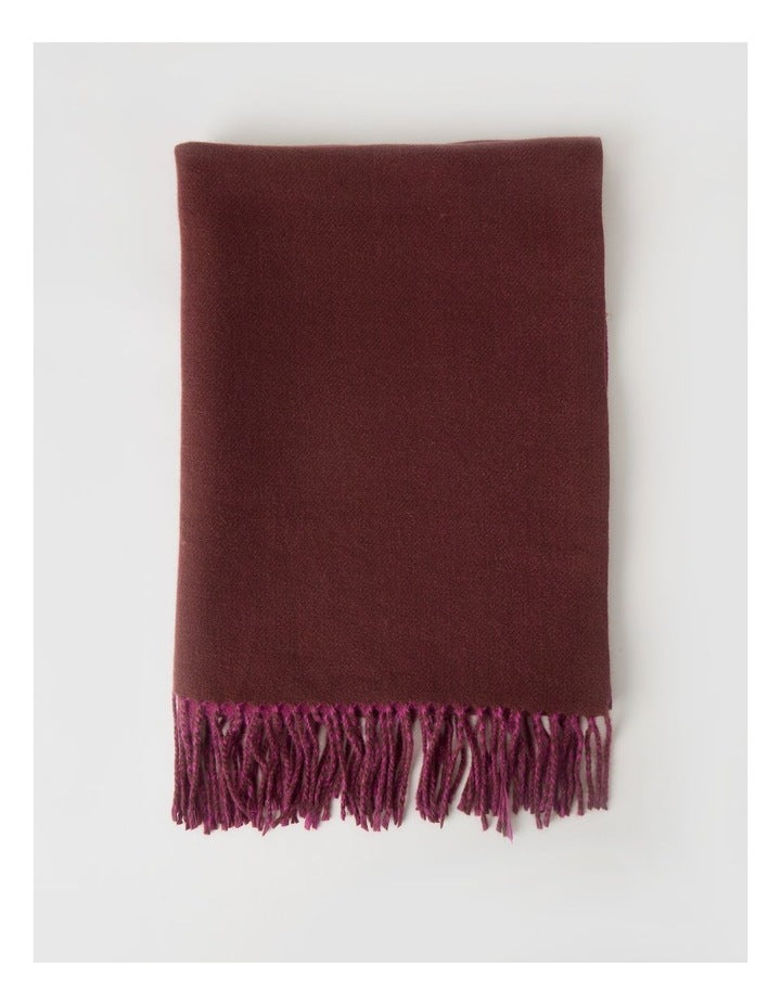 Reversible Winter Scarf in Burgundy