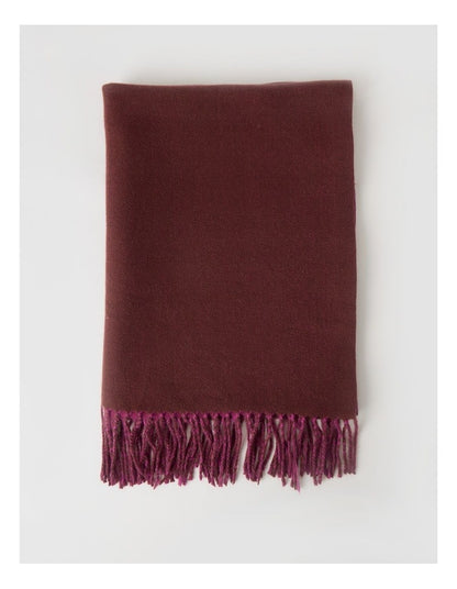 Reversible Winter Scarf in Burgundy