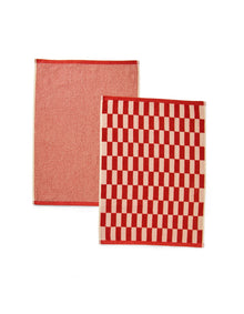 REMY AUSTRALIAN COTTON TEA TOWELS RUST PACK OF 2