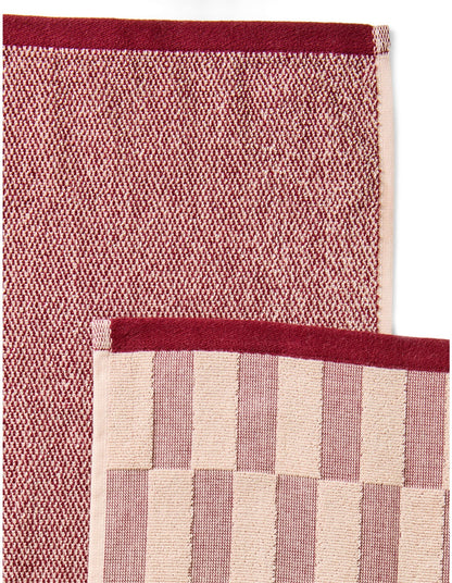 REMY AUSTRALIAN COTTON TEA TOWELS CHERRY PACK OF 2