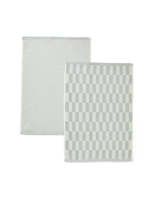 REMY AUSTRALIAN COTTON TEA TOWELS GREY PACK OF 2