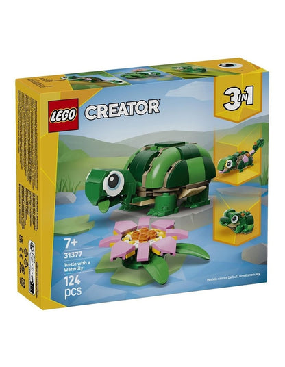 Creator Turtle With A Water Lily Flower 31377